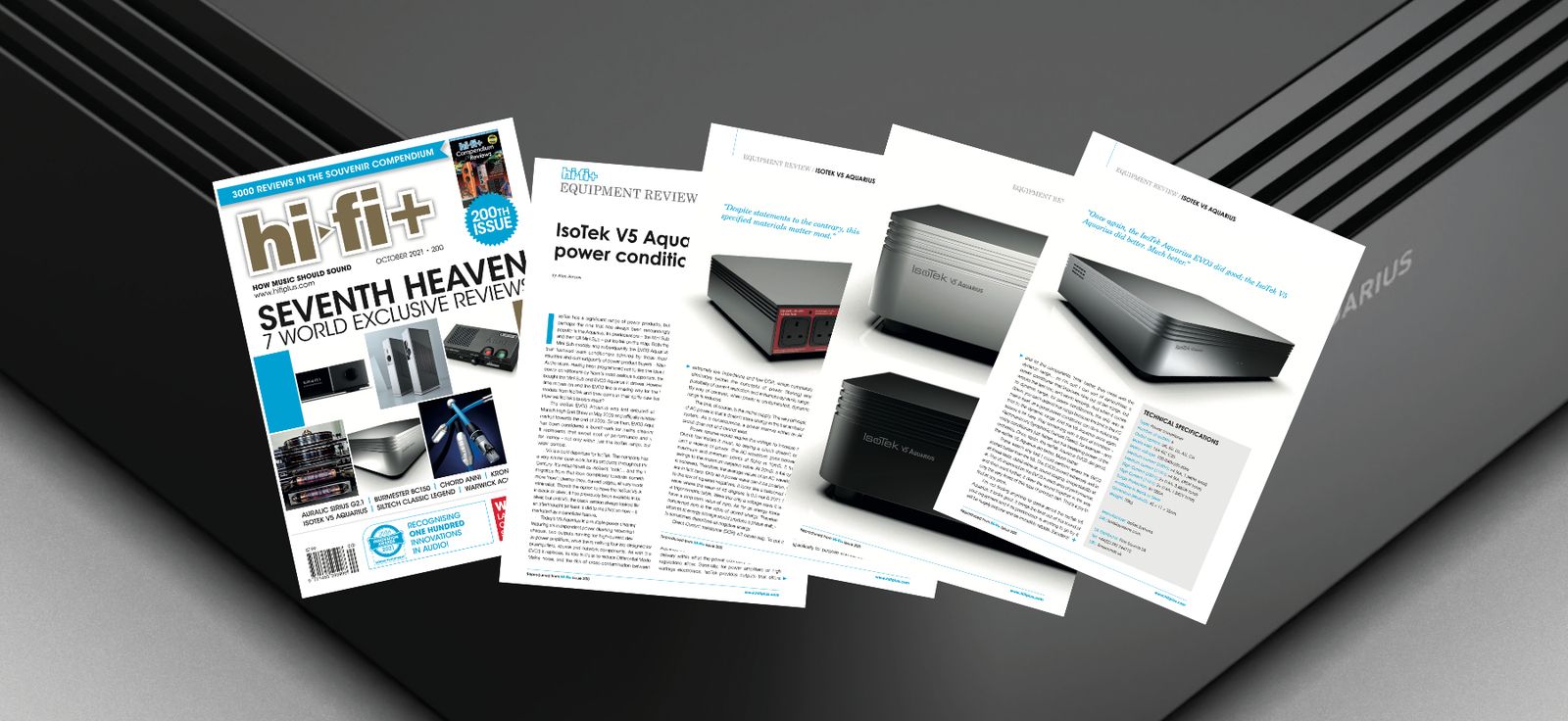 The IsoTek V5 Aquarius "drew the sound together in the way only the very finest of this type of product can," says Alan Sircom from Hi-Fi+ Magazine