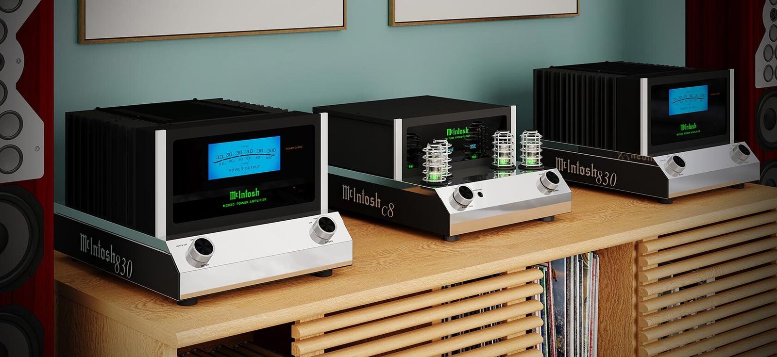 McIntosh Launch C8 Pre and MC830 Monoblocks